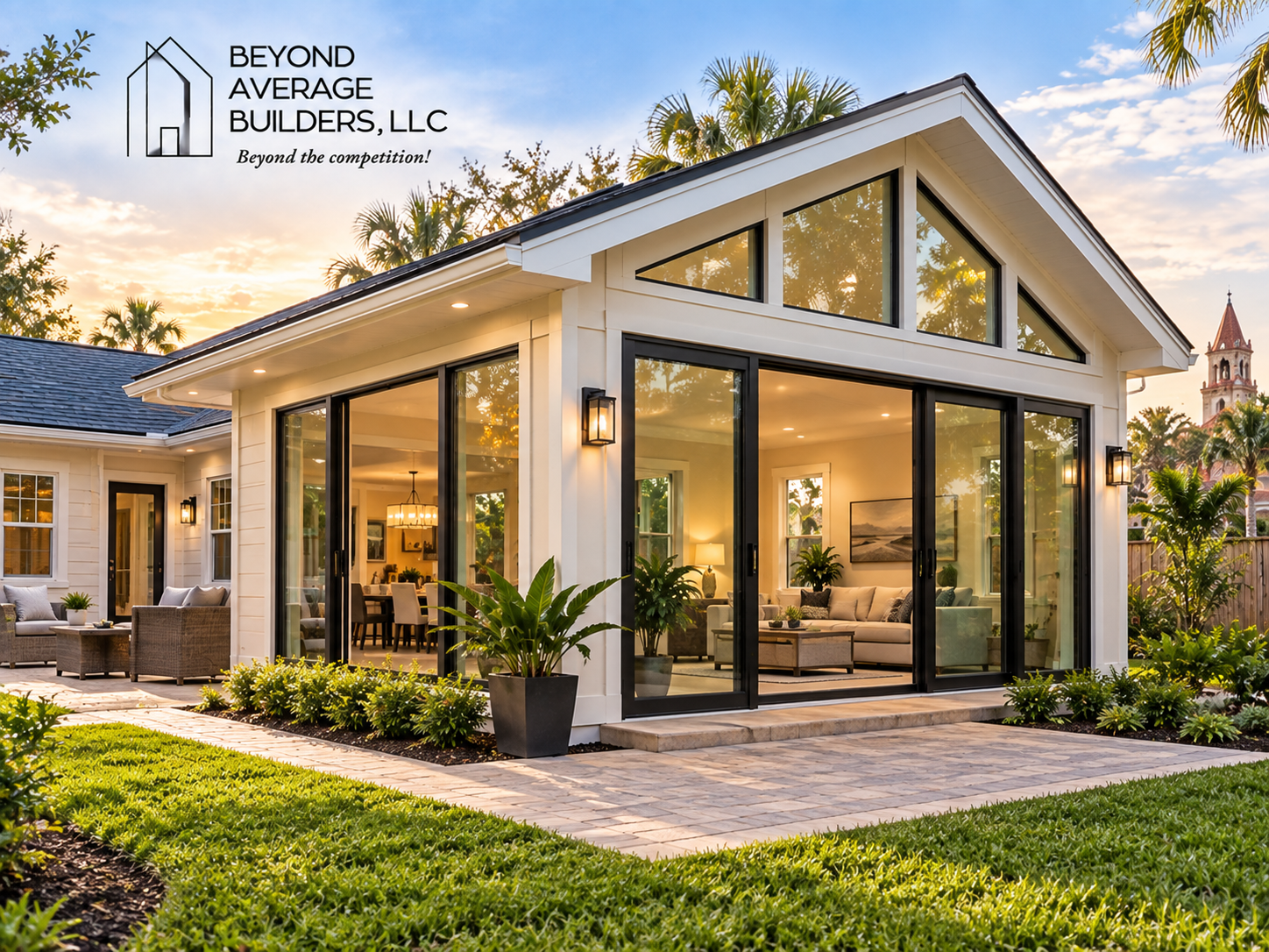 Modern room addition in St. Augustine FL by Beyond Average Builders