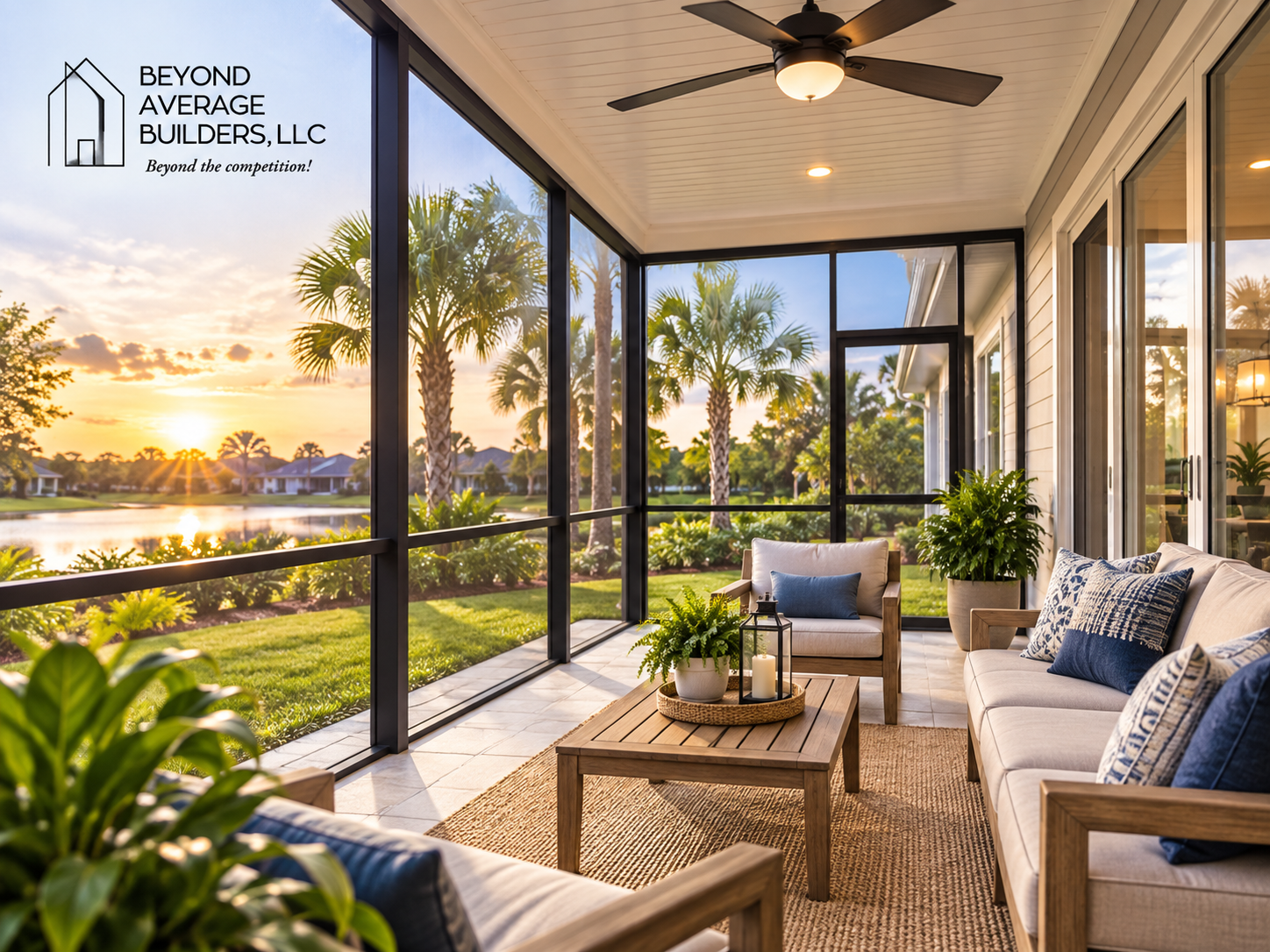 Screen room contractor in Jacksonville FL by Beyond Average Builders